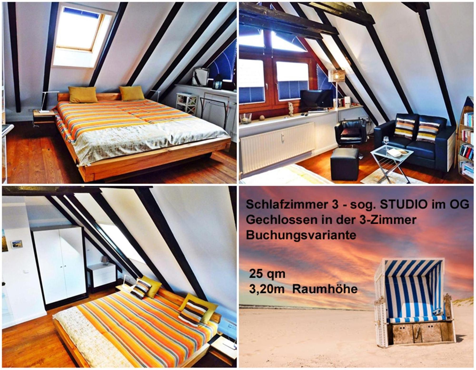 3-Zimmer-Ferienwohnung Deichwiese Westerland 1-3 Personen 외부 사진
